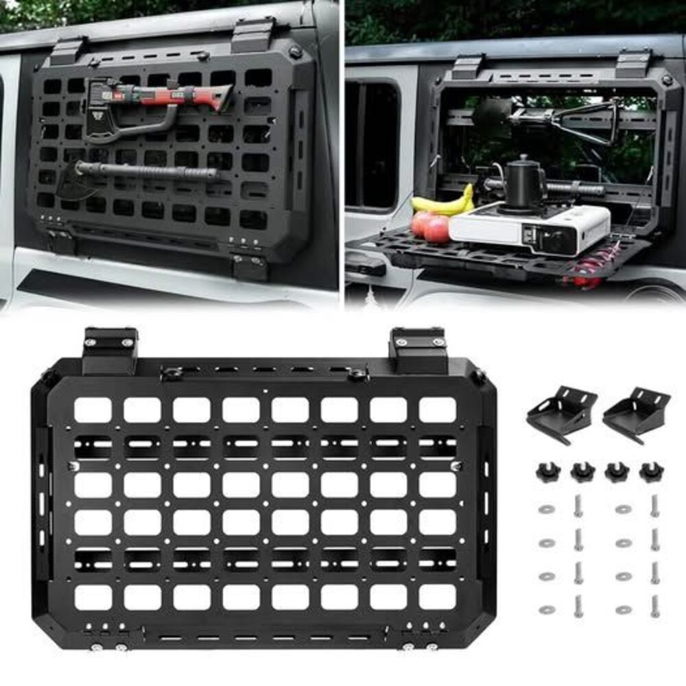 Z8 Rear Window Molle Storage Panel Kit, Tactical Modular Cargo Organizer with Dr